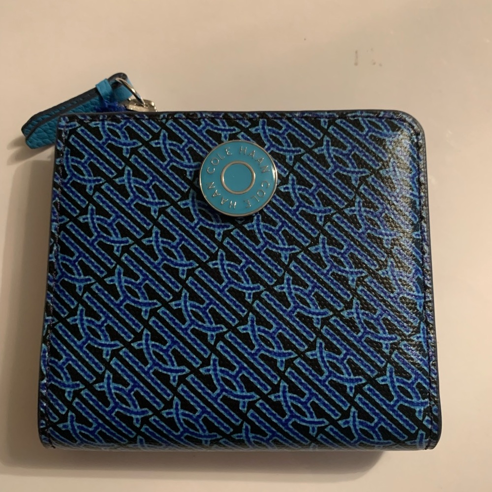 *** Cole Haan Monogram Bi-Fold Leather Wallet